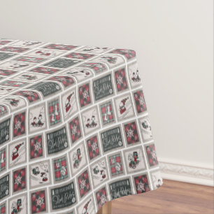 Peanuts Old Fashioned Sleigh Rides Pattern Tablecloth