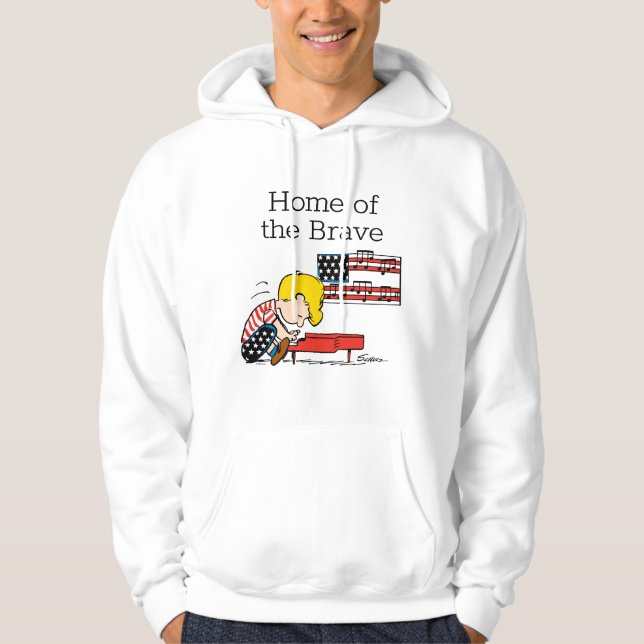 Peanuts | Patriotic Schroeder & His Piano Hoodie (Front)