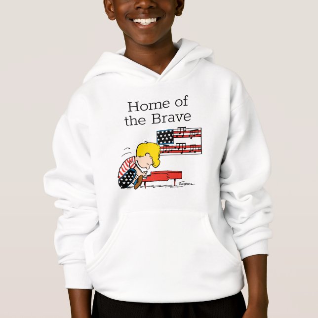 Peanuts | Patriotic Schroeder & His Piano Hoodie (Front)