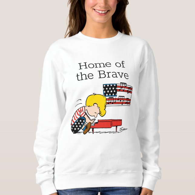 Peanuts | Patriotic Schroeder & His Piano Sweatshirt (Front)