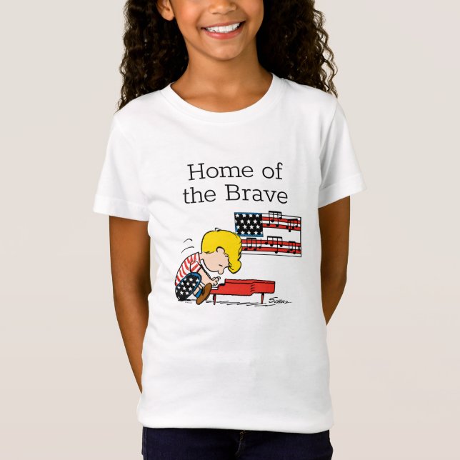 Peanuts | Patriotic Schroeder & His Piano T-Shirt (Front)