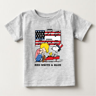 Peanuts Patriotic Schroeder, Woodstock & Snoopy Baby T-Shirt