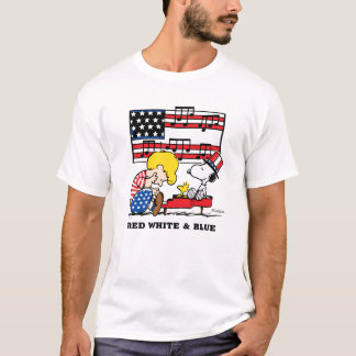 Peanuts | Patriotic Schroeder, Woodstock & Snoopy T-Shirt