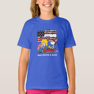 Peanuts | Patriotic Schroeder, Woodstock & Snoopy T-Shirt