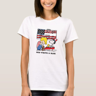 Peanuts Patriotic Schroeder, Woodstock & Snoopy T-Shirt