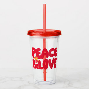 Peanuts Peace & Love Woodstock Acrylic Tumbler