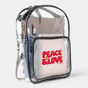 Peanuts Peace & Love Woodstock Clear Backpack