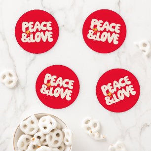 Peanuts Peace & Love Woodstock Coaster Set