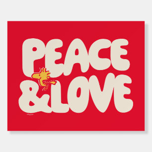 Peanuts   Peace & Love Woodstock Foam Board