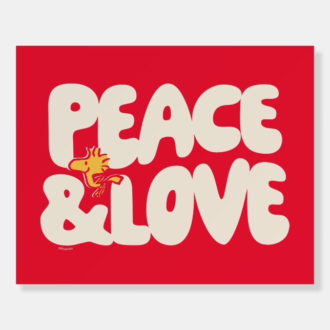 Peanuts | Peace & Love Woodstock Foam Board (Front)