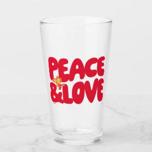 Peanuts   Peace & Love Woodstock Glass