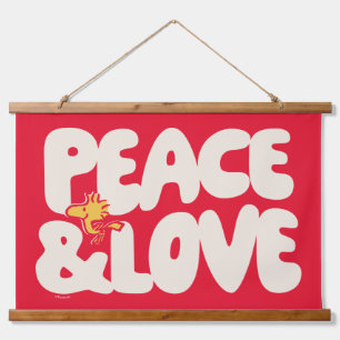 Peanuts   Peace & Love Woodstock Hanging Tapestry