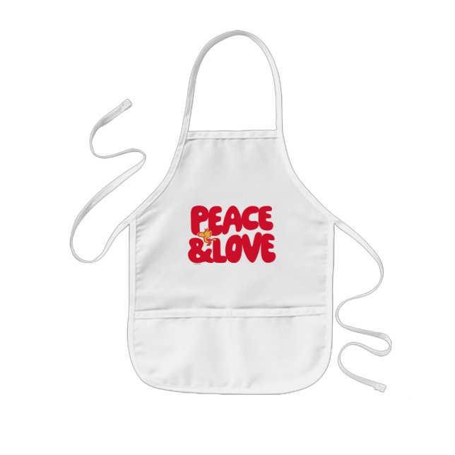 Peanuts | Peace & Love Woodstock Kids' Apron (Front)