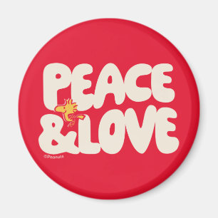 Peanuts Peace & Love Woodstock Magnet