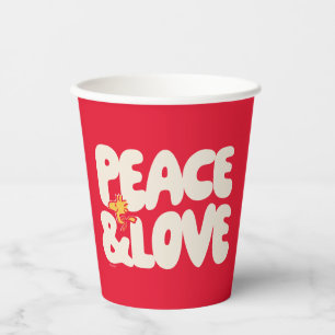 Peanuts   Peace & Love Woodstock Paper Cups