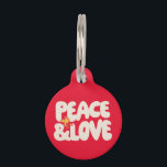Peanuts | Peace & Love Woodstock Pet ID Tag<br><div class="desc">This super cute Peanuts design features Woodstock.</div>