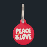 Peanuts | Peace & Love Woodstock Pet ID Tag<br><div class="desc">This super cute Peanuts design features Woodstock.</div>