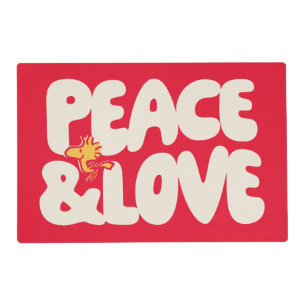 Peanuts   Peace & Love Woodstock Placemat
