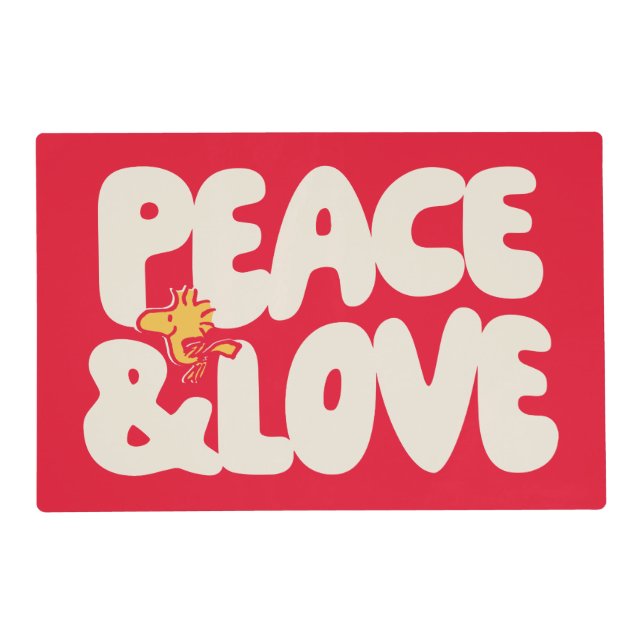 Peanuts | Peace & Love Woodstock Placemat (Front)