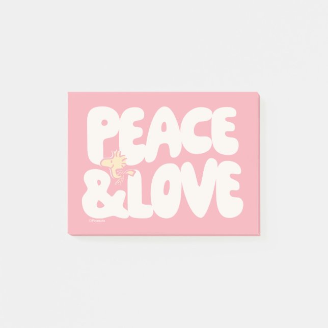 Peanuts | Peace & Love Woodstock Post-it Notes (Front)