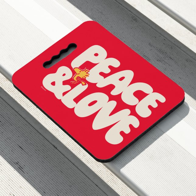 Peanuts | Peace & Love Woodstock Seat Cushion (In Situ)