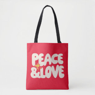 Peanuts Peace & Love Woodstock Tote Bag