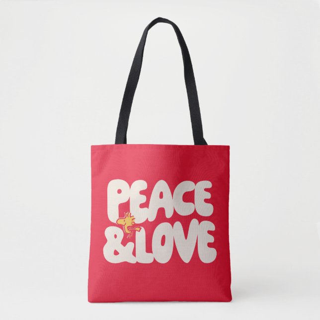 Peanuts | Peace & Love Woodstock Tote Bag (Front)