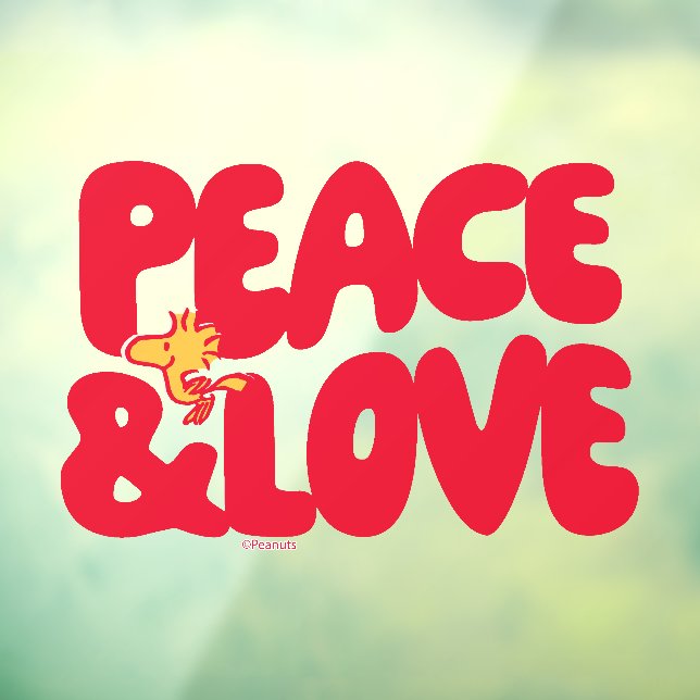 Peanuts | Peace & Love Woodstock Window Cling (Sheet 3)