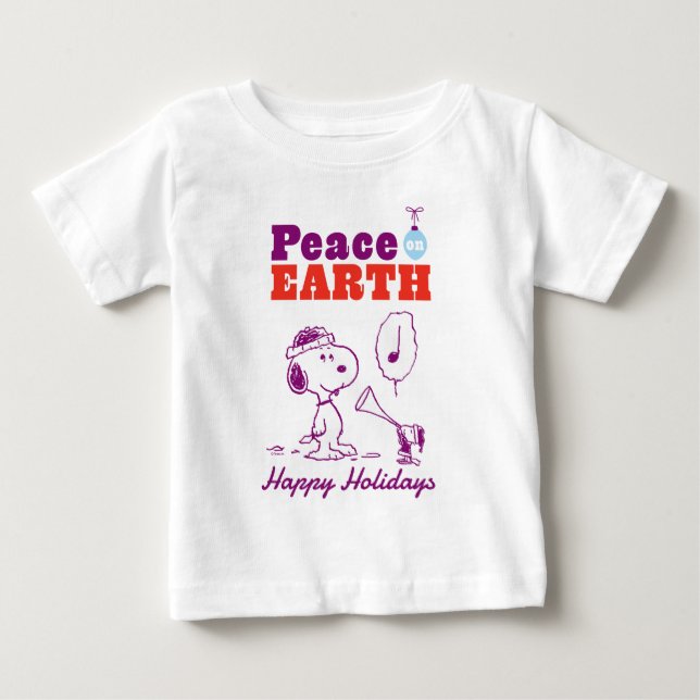 Peanuts | Peace on Earth Snoopy & Woodstock Baby T-Shirt (Front)