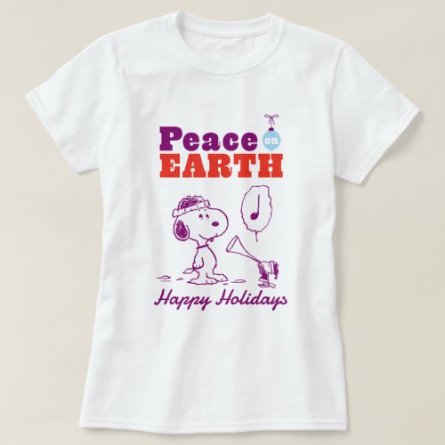 Peanuts  Peace on Earth Snoopy  Woodstock T_Shirt