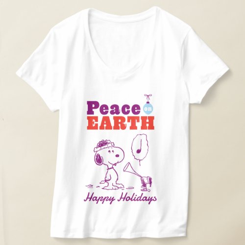 Peanuts  Peace on Earth Snoopy  Woodstock T_Shirt