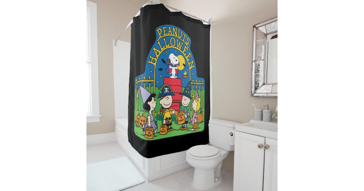Peanuts | Peanuts Halloween Shower Curtain | Zazzle