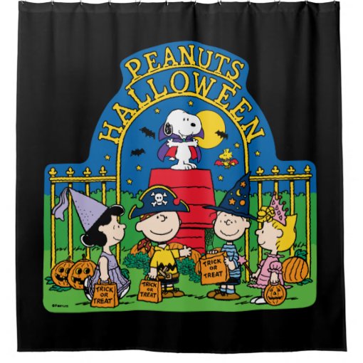 Peanuts Peanuts Halloween Shower Curtain Zazzle