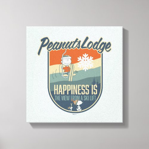 Peanuts  Peanuts Lodge  Happiness Is Canvas Print