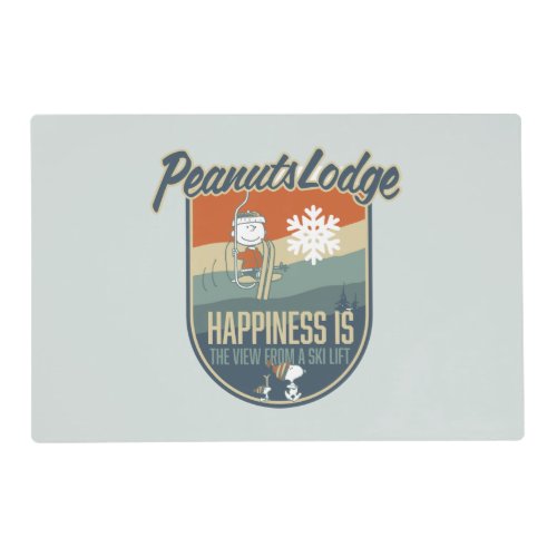 Peanuts  Peanuts Lodge  Happiness Is Placemat
