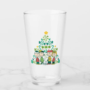 Peanuts   Peppermint Christmas Tree Glass