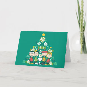 Peanuts   Peppermint Christmas Tree Holiday Card