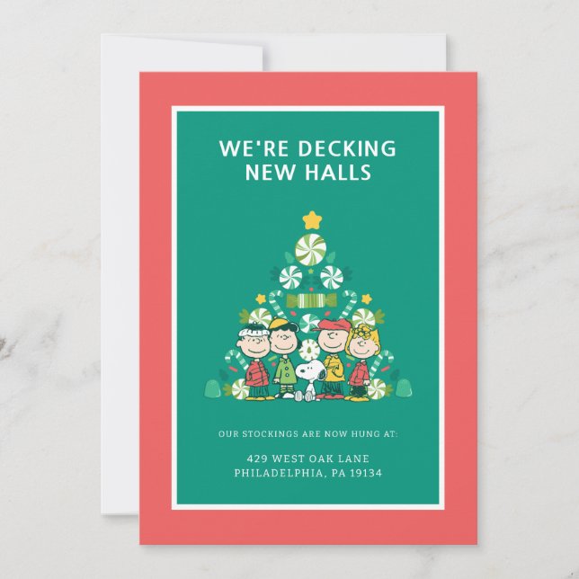 Peanuts | Peppermint Christmas Tree Holiday Card (Front)