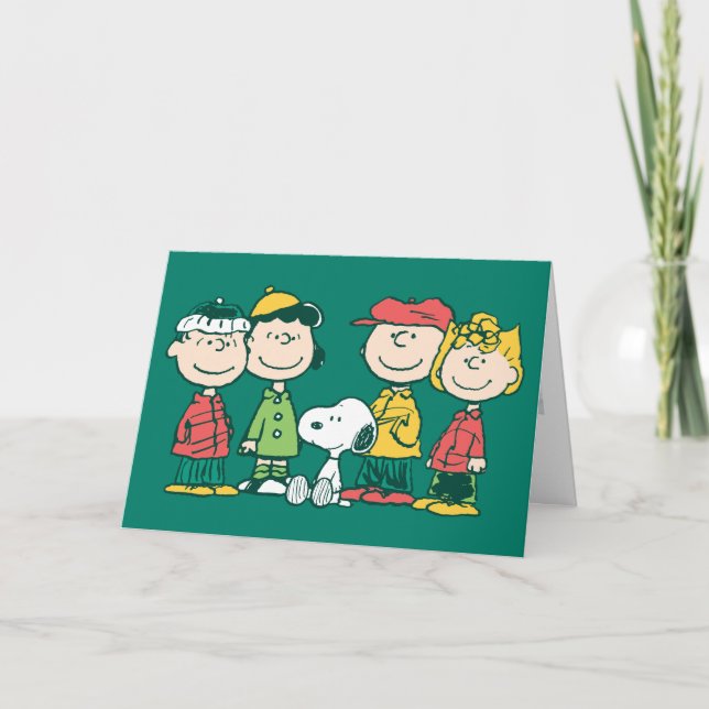 Peanuts | Peppermint Christmas Tree Holiday Card (Front)