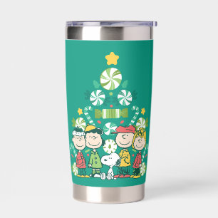 Peanuts Peppermint Christmas Tree Insulated Tumbler