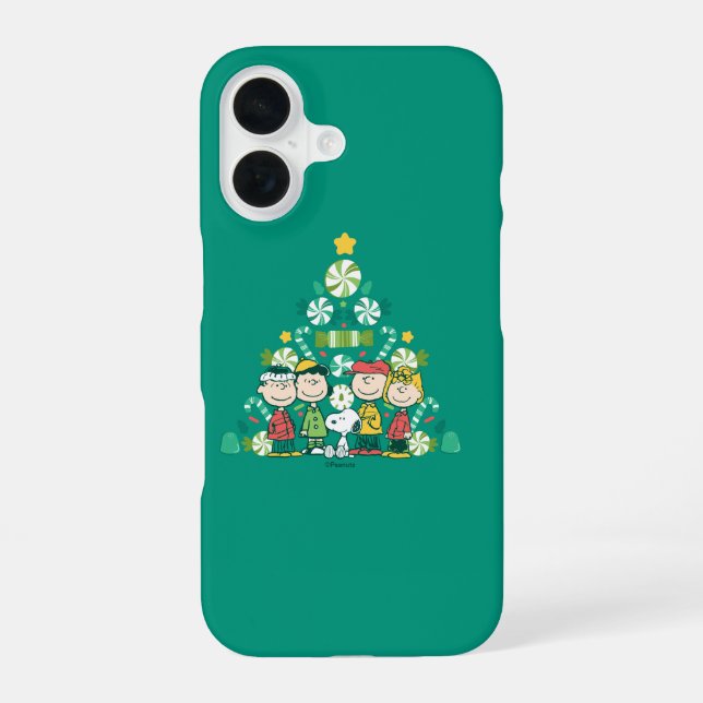 Peanuts | Peppermint Christmas Tree iPhone Case (Back)