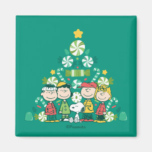 Peanuts Peppermint Christmas Tree Magnet