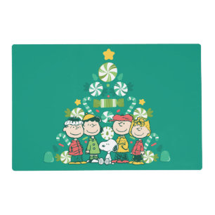 Peanuts Peppermint Christmas Tree Placemat