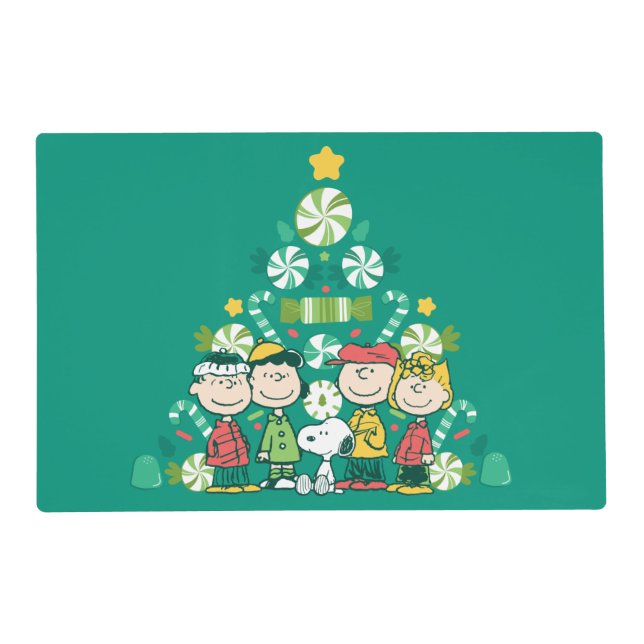 Peanuts | Peppermint Christmas Tree Placemat (Front)