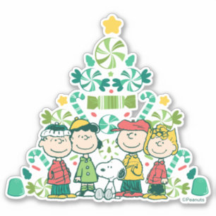 Peanuts Peppermint Christmas Tree Sticker
