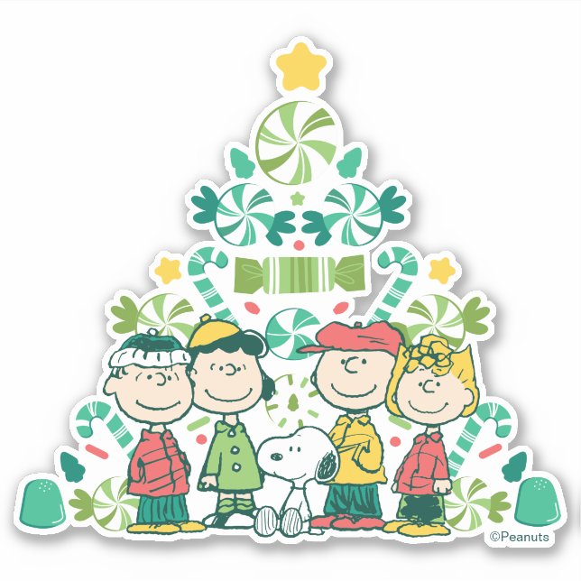 Peanuts | Peppermint Christmas Tree Sticker (Front)