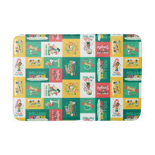 Peanuts Peppermint Dreams Holiday Pattern Bath Mat