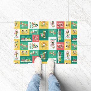 Peanuts Peppermint Dreams   Holiday Pattern Doormat