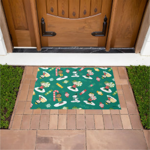 Peanuts Peppermint Dreams Holiday Pattern Doormat