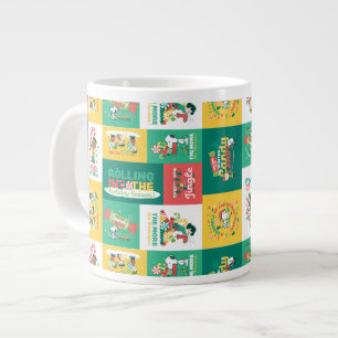 Peanuts Peppermint Dreams Holiday Pattern Giant Coffee Mug